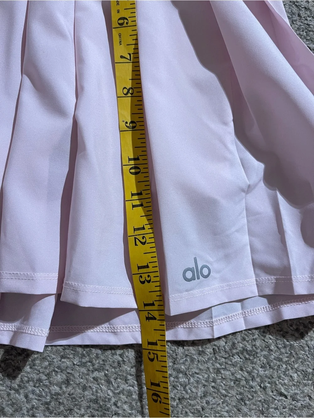 ALO Yoga Light Pink Pleated Skater Skirt